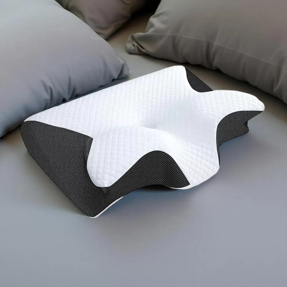 Anatomical shape of neck pillow Elitsiti — supports cervical spine during sleep