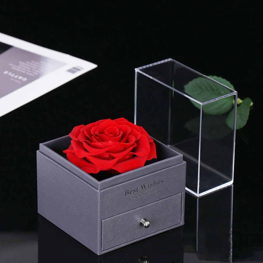 GIFT BOX WITH "ETERNAL ROSE" NECKLACE.