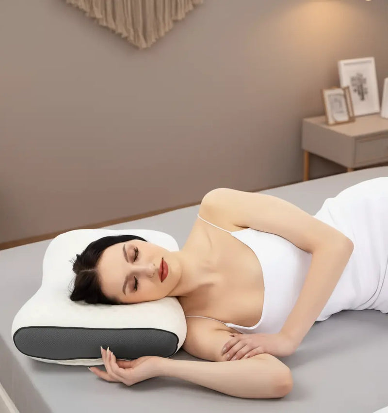 Ergonomic neck pillow for side sleepers – supports spine alignment and reduces shoulder pressure